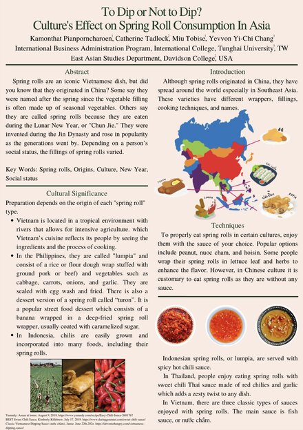 To Dip or Not to Dip? Culture's Effect on Spring Roll Consumption in Asia