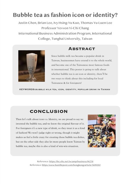 Bubble Tea as Fashion Icon or Identity?