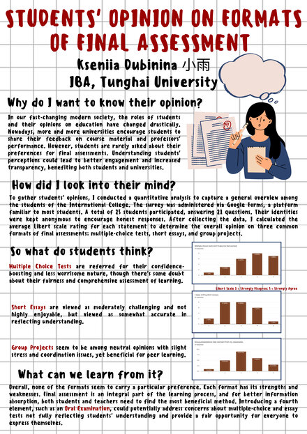 Students' Opinions on Formats of Final Assessment