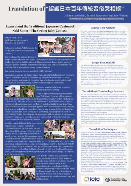 Translation of '認識日本百年傳統習俗哭相撲'