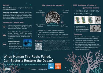 When Human Tire Reefs Failed, Can Bacteria Restore the Ocean? — A Case Study of Sporosarcina Pasteurii