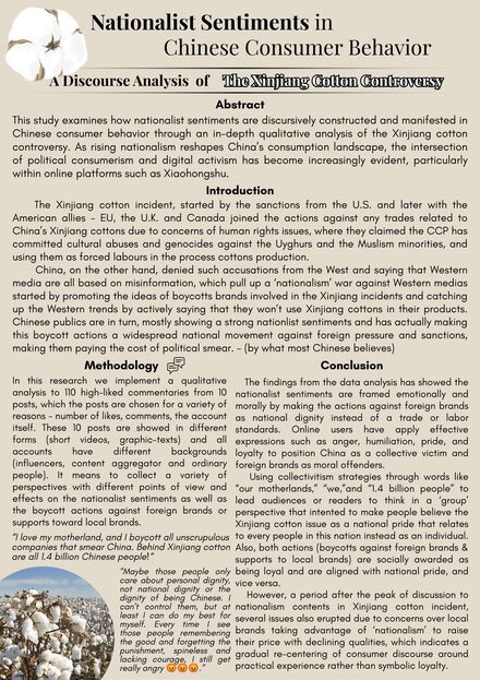 Chinese Nationalism Sentiments on Xinjiang Cotton Incident