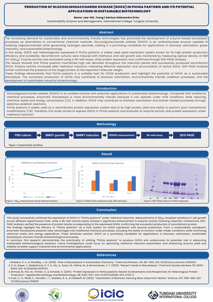 Production of Glucooligosaccharide Oxidase (GOOX) Using Pichia pastoris and Its Applications in Sustainability