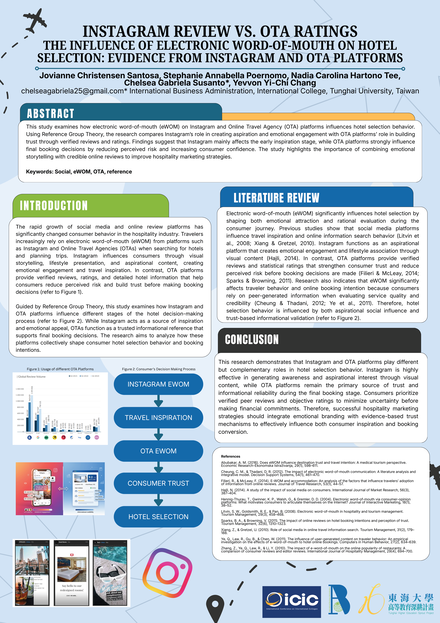 The Influence of Electronic Word-of-Mouth on Hotel Selection: Evidence from Instagram and OTA Platforms