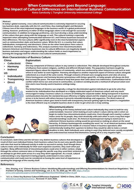 When Communication goes Beyond Language: The Impact of Cultural Differences on International Business Communication